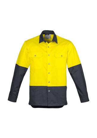 Syzmik Mens Industrial Long Sleeve Shirt - Kiwi Workgear